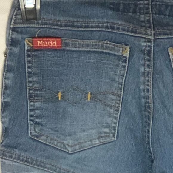 mudd light wash patches blue jeans pockets zipper button 8 kids READ - Picture 6 of 14